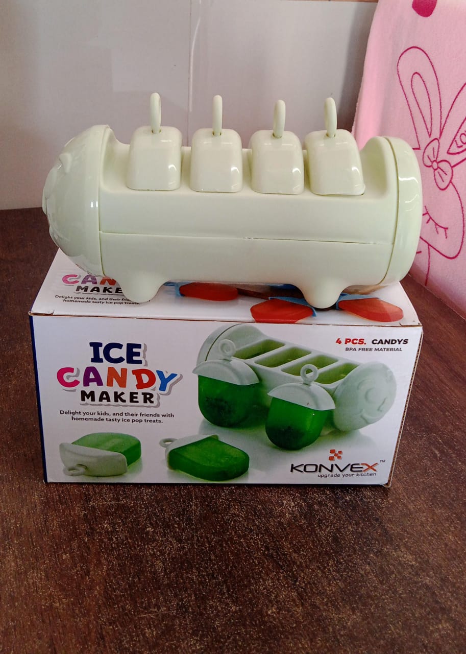 Plastic Ice Candy Maker 4 Compartment / Grid Kulfi Candy (1 Pc) Plastic Ice Candy Maker 4 Compartment / Grid Kulfi Candy (1 Pc)